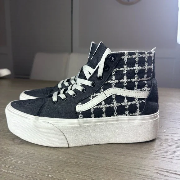 Sk8-Hi Denim Mix Stackform Sneakers - Picture 2 of 8